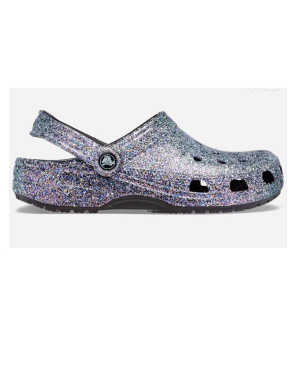 Crocs Black/Glitter Classic Clog Sz:12M/14W